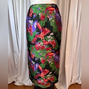 ASOS Black Floral Pencil Skirt